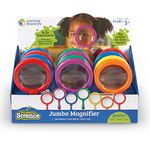 Learning Resources Jumbo Magnifier, Set of 12, Assorted Colors, Science Exploration, Ages 3+