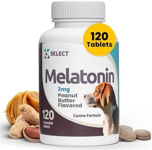 K9 Choice 3mg Melatonin for Dogs - Adrenal Support and Sleep Support -120 Peanut Butter Flavored Tablets - Dog Melatonin for Medium Size Dog Breeds