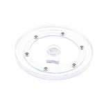 Kepfire 15 cm Clear Acrylic Lazy Susan Turntable Organizer Ball Bearing Revolving Display Base Kitchen Spice Rack Cake Makeup Table Decorating