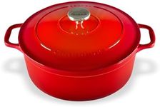 Chasseur Round French Oven, 24 cm / 4 Litre, Inferno Red - Made in France