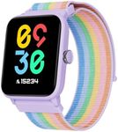 BIGGERFIVE Smart Watch for Kids Without APP, Fitness Tracker Watch Pedometer, Heart Rate, 5ATM Waterproof, Sleep Monitor, Calorie Step Counter, Puzzle Games, Vibrate Alarm Clock for Girls 5-14