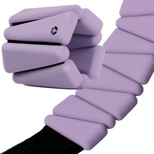 OmWeights - Wrist and Ankle Weights for Women and Men | Elevate Your Workouts With Weighed Bangles | Cardio, Yoga, and Pilates Ankle Weights For Women and Men | Adjustable Leg and Arm Weights 1lb Each (Velvet Lavender)