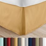 Linen Market Bed Skirt - Ultra Soft Microfiber - Easy Fit with 14 Inch Tailored Drop - Hotel Quality, Shrinkage & Fade Resistant - Bed Cover - Full Size Bed Skirts - Bedroom Décor - (Full, Gold)