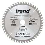 Trend Wood Circular Saw Blade, 165mm Diameter, 20mm Bore, 48 Teeth, TCT, 2.2mm Kerf, +15° Hook, CSB/16548B