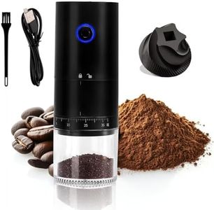 Coffee bean grinder with 38 adjustable grind settings, 1500 mAh rechargeable coffee grinder, an ideal companion for home, travel and office