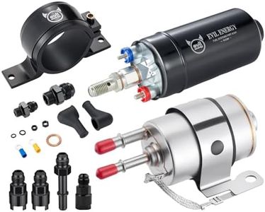 EVIL ENERGY 58 PSI Fuel Filter Regulator with External High Flow 300LPH Electric Inline Fuel Pump Compatible with LS Swap EFI Conversions (Fits 4.8L/5.3L/6.0L V8)