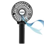 iwish Mini Portable Fan, Electric Personal Handheld Folding Fans with USB Rechargeable Batteries for Kids Outdoor Household Traveling Desktop Black