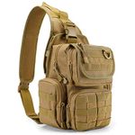 G4Free Outdoor Tactical Sling Backpack Military Sport Daypack Assault Small Shoulder Crossbody Rucksack Chest Pack for Walking Bike Cycling Camping Hiking Trekking