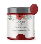 Country Chic Paint - Chalk Style All-in-One Paint for Furniture, Home Decor, Cabinets, Crafts, Eco-Friendly, Matte Paint - Paint The Town [Red] 4oz/118ml