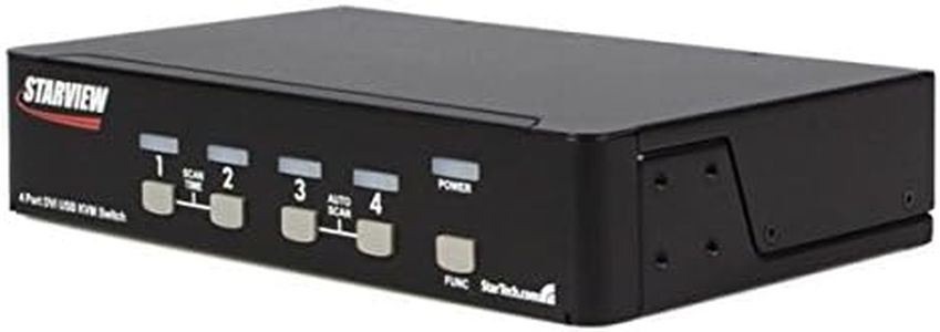 STARTECH.COM SV431DVIUAGB 4 Port DVI USB KVM Switch with Audio and USB Hub