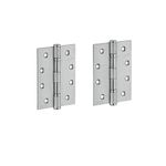 Dorset Door Hinges 4 Inches, Steel | SS 2 Ball Bearing Hinge 102X76X2.5 (Dia 12.0MM) with Screw - Upto 2 Hours Fire Rated Door Hinges for Wooden Door -HG1151ASS [Pack of 10 ]