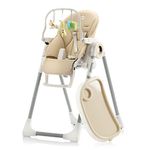 Sweety Fox Folding High Chairs for Babies and Toddlers - with Toy Arch - High Chair with Adjustable Heights and Position - Baby High Chairs 6 Months Plus (Max 15kg)