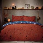 furn. Witchy Vibes Single Duvet Set Rust, Orange