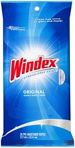 Windex Original Glass Wipes, Pre-Moistened Glass and Surface Wipes Clean, Streak-Free Shine, Pack of 28 Cleaning Wipes
