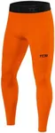 TCA Men's Pro Performance Compression Leggings Thermal Baselayer Tights - Orange, Medium