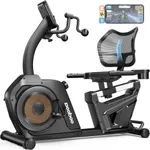 pooboo Recumbent Exercise Bike, Sta