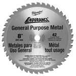 MILWAUKEE'S Circular Saw Blade, Cermet, 8 In, 42 Teeth, 5/8" (48-40-4515)