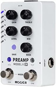 MOOER Digital Preamp Pedal Guitar Effects Pedal with 14 Preamp Models 3 Global Cabinet Simulation Files (X2)