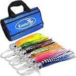 kmucutie Set of 6 pcs 6 inch trolling Lure Marlin Tuna Dolphin Shark Big Game deep sea Fishing Lures Included Mesh Bag (6 INCH B)