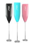 Handheld Milk Frother Coffee and Cappuccino Mixer, Automatic Milk Foam Maker, Electric Milk Frother Egg & Milkshake Whisk (Blue)