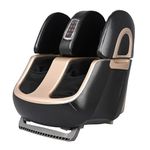 APOLLON 898/417 Leg Foot Thigh Massager For Pain Relief Heating Therapy With 3 Level of Intensity 40 Kind of Different Massage Combination With Heat Corded Electric (Black)