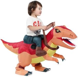 HSCTEK Inflatable Dinosaur Costume Baby Boys Girls, Blow Up Riding Trex Cosplay Kids Toddler, Ride On Dino Halloween Costume Children