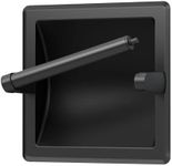 Gatco 752 Recessed Pivoting Toilet Paper Holder, Wall Mounted, Heavy Duty Metal Tissue Holder for Bathroom – Available in Matte Black