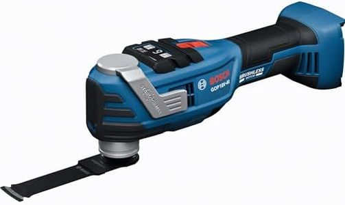 BOSCH GOP18V-40N 18V Brushless StarlockMax Oscillating Tool - Powerful 20,000 OPM, 6 Speed Settings, Auto-Stop, Ergonomic Design, Fast Accessory Changes, Ideal for Remodelers & Contractors