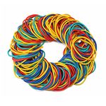 ZZLBZN 200Pcs Elastic Rubber Bands, Sturdy Thick & Stretchable Colored Bands, Natural Elastic Bands for School Home Office Supplies Industrial Crafts DIY Everyday Use 38mm