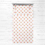 Bacati - Solid Tailored with Pleat Crib/Toddler Bed Skirt (3 pc Toddler Bed Sheet Set, Orange)