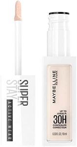 Maybelline Super Stay Liquid Concealer Makeup, Full Coverage Concealer, Up to 30 Hour Wear, Transfer Resistant, Natural Matte Finish, Oil-free, Available in 16 Shades, 01, 0.33 fl oz