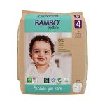 Bambo Nature Premium Eco Nappies, Eco-Labelled Sustainable Nappies, Enhanced Leakage Protection, Secure & Comfortable Baby Nappies, Secure & Comfortable - Size 4 Nappies (15-31lb/7-14 kg), Maxi, 24PK