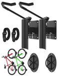 GZBEVITAR Swivel Bike Wall Rack - Space Saver Over Bike Stand, Wall Bike Mount with Rear Wheel Holder for Indoor Bike Storage (2 Wall Bike Rack)