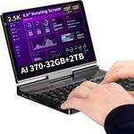 GPD Pocket 4 [AI 370-32GB+2TB] Modular Handheld Laptop PC Notebook 8.8" 2560x1600 Rotating Screen Tablet PC Computer Win 11 Home OS 180 Degrees Rotation AI PC