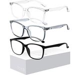 Oilway Blue-Light Blocking Glasses for Women Men - 3Pack Computer Reading/Gaming/TV/Phones Glasses Anti Eyestrain & UV Glare