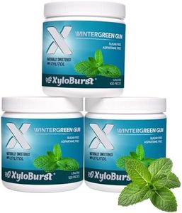 XyloBurst Gum | Xylitol Chewing Gum | Sugar Free, Gluten Free, Keto Friendly | Aspartame Free Gum For Oral Health | Wintergreen | 100-Count Jar, Pack of 3