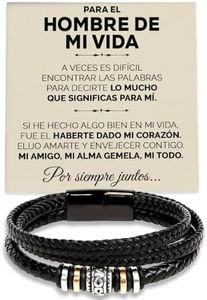 SOFIA FERRER Regalos Originales Para Hombre, Pulsera Hombre, Regalo De San Valentin Para Hombres, Ideas Regalos Para Hombre, Pulsera Cuero Hombres, Regalo Novio, Aniversario, Navidad