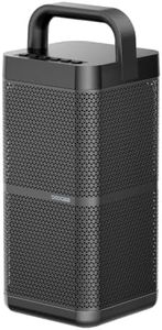 Portable Bluetooth Speaker with Deep Bass, 130W Peak, IP66 Waterproof, 13H Playtime, Fast Charge, Large Party Boombox with TWS Pairing, Outdoor Speaker with USB/AUX, for Jobsite, Beach, Camping -Black