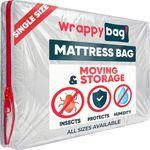 WRAPPYBAG – Protective Plastic Mattress Bag — Single 90 x 200 cm — Durable Storage Bag — For Moving house, Storage and Transport