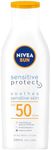 NIVEA SUN Sensitive Protect Sunscreen Lotion 200ml | SPF 50 | Sunscreen for Sensitive Skin | Protect and Lock Moisture | Water Resistant