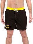 DC Comics Mens Batman Swim Shorts Black Size X-Large