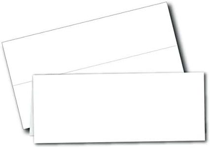 Printable Name Tent Cards - Large 3-1/2" x 11" - Blank Folding Paper for Place Cards/Table Cards - White 80lb Cover - 25 Pack