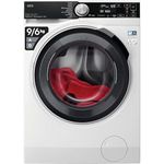 AEG 7000 Series Washer Dryer 9 kg Wash/6kg Dry Load LWR7596O5U, UniversalDose Prosteam Freestanding Washer Dryer using 96% less water, 1600rpm Spin, Energy Class A, White