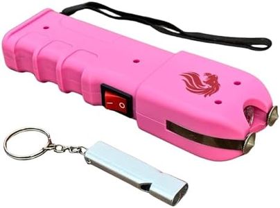 Odds Shifter - Flashlight Stun Gun for Women Self Defense and Emergency Whistle - 1.62 uC Charge, 120 Lumens, Anti Grab Strips, Rubber Coated Grip