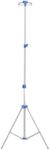 IV Pole, Foldable IV Pole Stand with 4 Hooks, Metal IV Stand Floor Stand, 2.5ft - 6.9ft Height Adjustable, Portable IV Stand for Home Care, Hospital, Clinics (White)