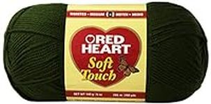 Red Heart Soft Touch Yarn-Dark Leaf