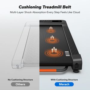 MERACH Heavy Duty Walking Pad Treadmill – Compact Under Desk Fitness