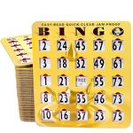 MR CHIPS Jumbo Bingo Cards with Sliding Windows - Jam Proof Gold Rush Color - 10Pk