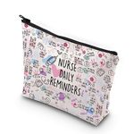 KUIYAI Nurse Gift Nurse Daily Reminders Motivational Zipper Pouch Makeup Bag (Nurse Daily Reminder)