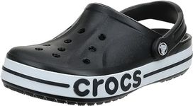 crocs Unisex-Adult Bayaband Clog (Black, White)